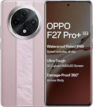 OPPO F27 Pro+ 5G (Dusk Pink, 8GB RAM, 128GB Storage) | 6.7" FHD+ AMOLED Toughest 3D Curved Display|64MP AI Featured Camera|IP69 | 67W SUPERVOOC| with No Cost EMI/Additional...