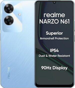 realme NARZO N61 (Voyage Blue,6GB RAM+128GB Storage) 90Hz Eye Comfort Display | IP54 Dust & Water Resistance | 48-Month Fluency | Charger in The Box