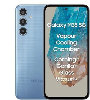 Samsung Galaxy M35 5G (Daybreak Blue,6GB RAM,128GB Storage)| Corning Gorilla Glass Victus+| AnTuTu Score 595K+ | Vapour Cooling Chamber | 6000mAh Battery | 120Hz Super AMOLED...