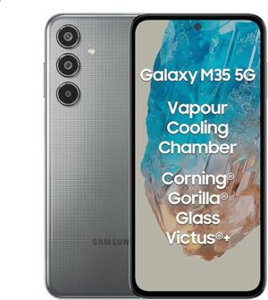 Samsung Galaxy M35 5G (Thunder Grey,8GB RAM,256GB Storage)| Corning Gorilla Glass Victus+| AnTuTu Score 595K+ | Vapour Cooling Chamber | 6000mAh Battery | 120Hz Super AMOLED...