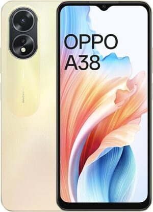 Oppo A38 (Glowing Gold, 4GB RAM, 128GB Storage) | 5000 mAh Battery and 33W SUPERVOOC | 6.56" HD 90Hz Waterdrop Display | 50MP Rear AI Camera with No Cost EMI/Additional Exchange...