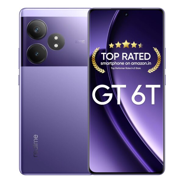 realme GT 6T 5G (Miracle Purple,12GB RAM+256GB Storage) - 93Mobiles