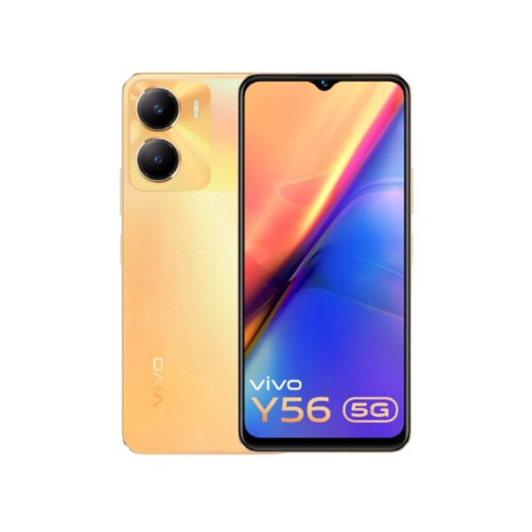 Vivo Y Series Y56 5G Dual Sim Smartphone (4GB RAM, 128GB Storage) 6.58 inch FHD+ Display | MediaTek Dimensity 700 Processor(Orange Shimmer)